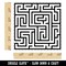 Labyrinth Maze Puzzle Game Square Rubber Stamp for Stamping Crafting